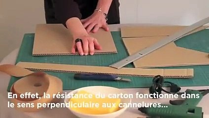 Technique de montage pour mobilier en carton : agrandir une plaque