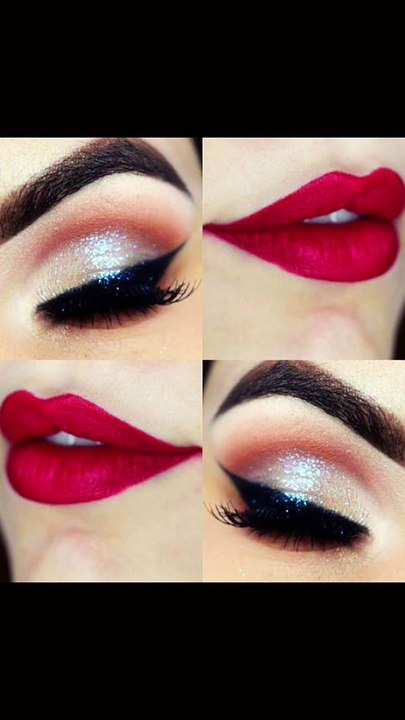 Lipstick eyes make up