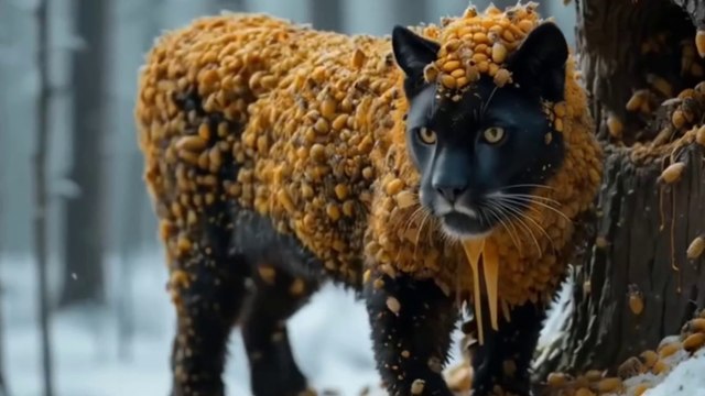 Miracle Rescue: Black Cat Saved from Millions of Honey Bees by Brave Rescue Team