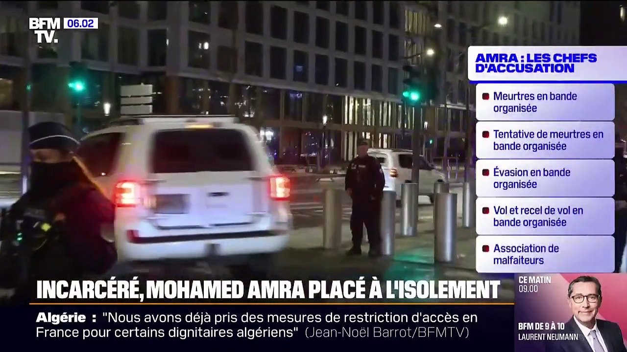 Mohamed Amra est arrivé en hélicoptère, très tôt ce matin vers 2h10, à la prison d’Alençon-Condé-sur-Sarthe  pour y être incarcéré à l'isolement - Video