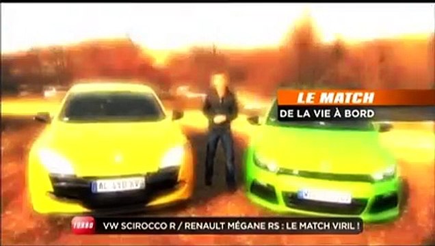 Comparatif Scirocco R / Renault Mégane RS (Emssion Turbo du 10/01/2010)