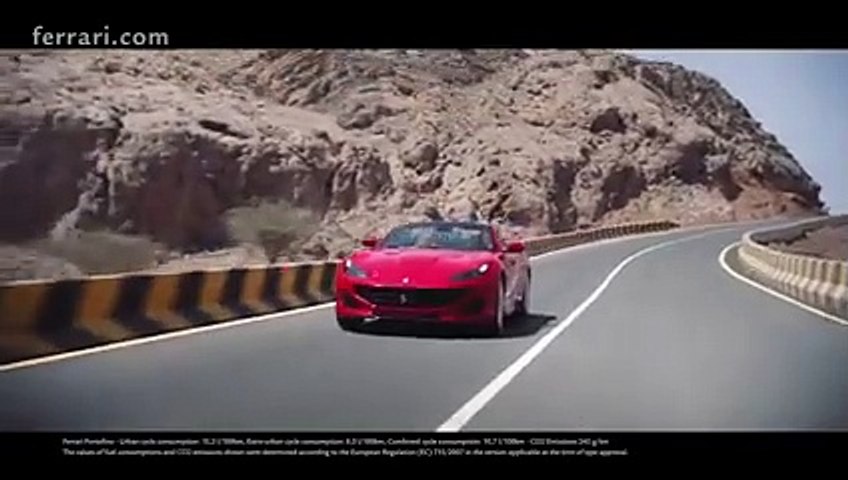 Ballade sur les route d'Oman en Ferrari Portofino