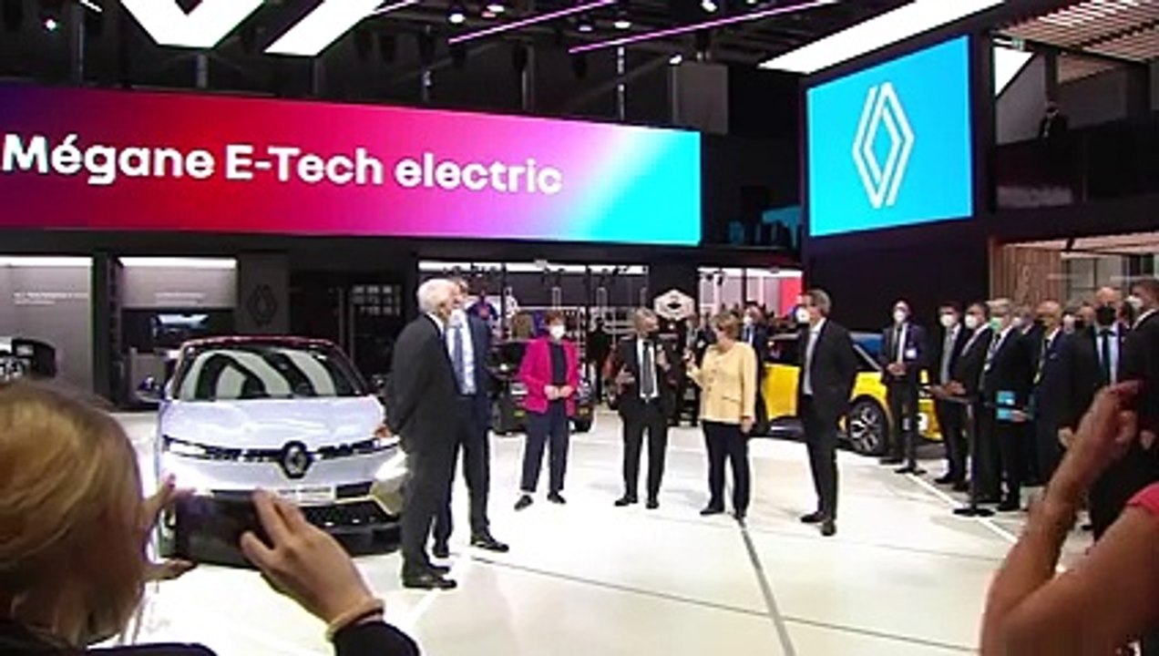 Visite de la Chancelière Mme Angela Merkel chez Renault