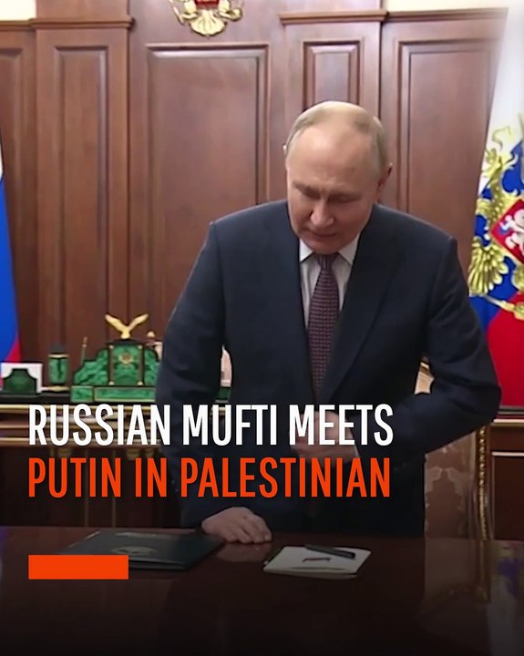 Russian Mufti Meets Putin in Palestinian Keffiyeh