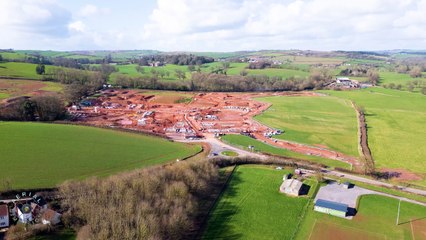 Drone footage of construction beginning at Libbets Grange courtesy of Warren Passmore of Aerial Dimensions, Alan Quick 250225libbetsgrangecrediton