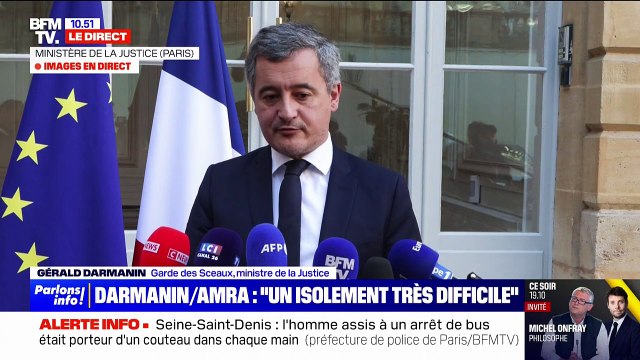 Évasion de Mohamed Amra: Avec le régime de détention que je propose au Parlement, il n’y aura plus ces sorties de prisonniers dangereux”, explique Gérald Darmanin