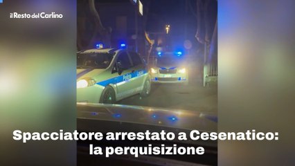 Spacciatore arrestato a Cesenatico: la perquisizione. Video