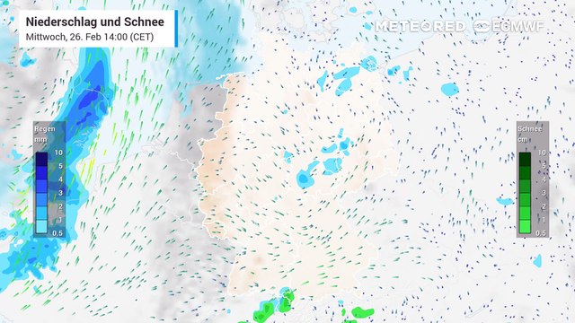 In der Nacht auf Altweiberdonnerstag Regen und teilweise Schnee mit Straßenglätte!