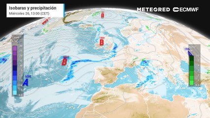 Un bloqueo provocará lluvias y una bajada de temperaturas en muchos puntos de España