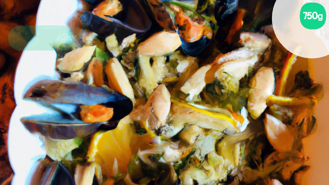 Salade de la mer : amandes, ail, surimis et moules