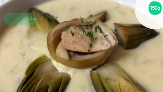 Velouté d'artichauts au foie gras 
