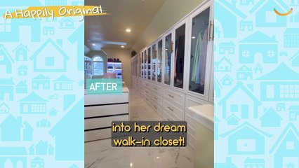 Woman Converts Disused Attic Space Into Stunning Walk-In Closet | Happily TV