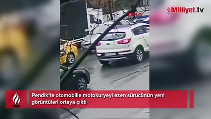 Pendik’te motokuryeyi ezen sürücünün yeni görüntüleri ortaya çıktı