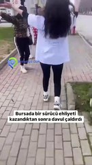 Ehliyet almaya hak kazandı bakın  nasıl kutlama yaptı