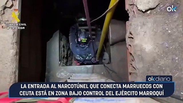 La entrada al narcotúnel que conecta Marruecos con Ceuta está en zona bajo control del ejército marroquí