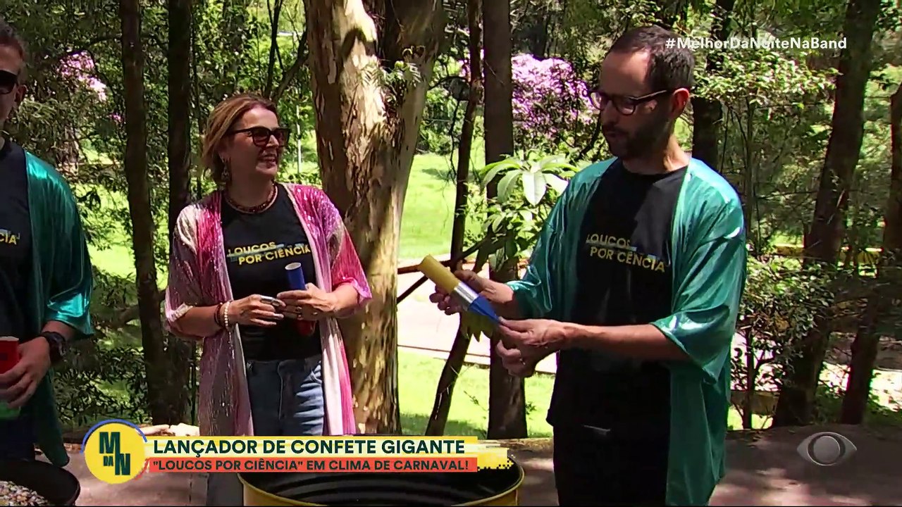 LOUCOS POR CIÊNCIA: aprenda a fazer um lança-confete em casa | Melhor da Noite