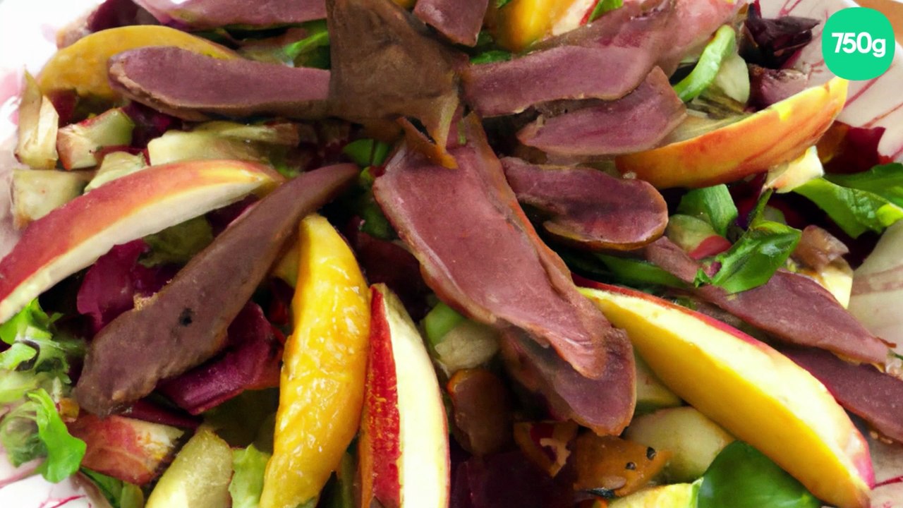 Salade de magret de canard aux pommes fruits