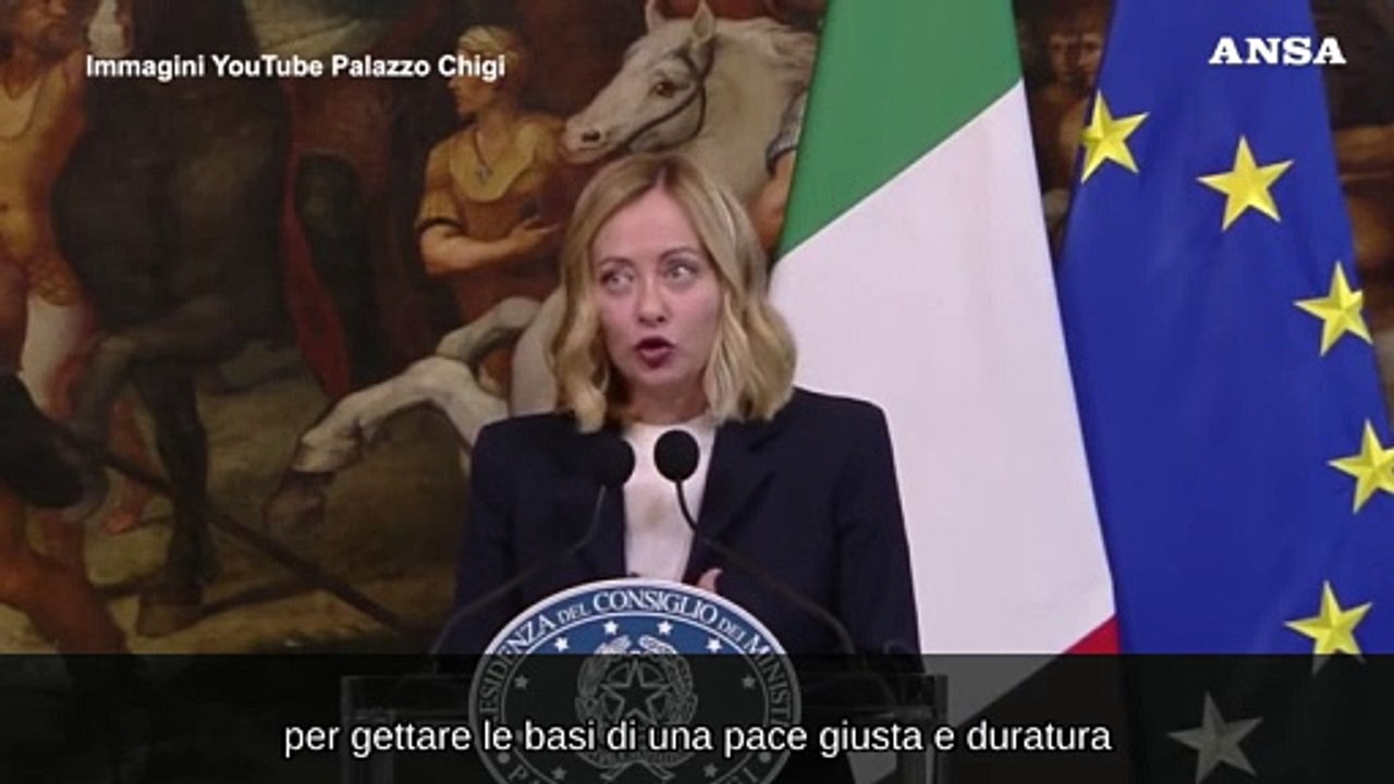 Ucraina, Meloni: "Pace giusta solo con garanzie di sicurezza a Kiev"