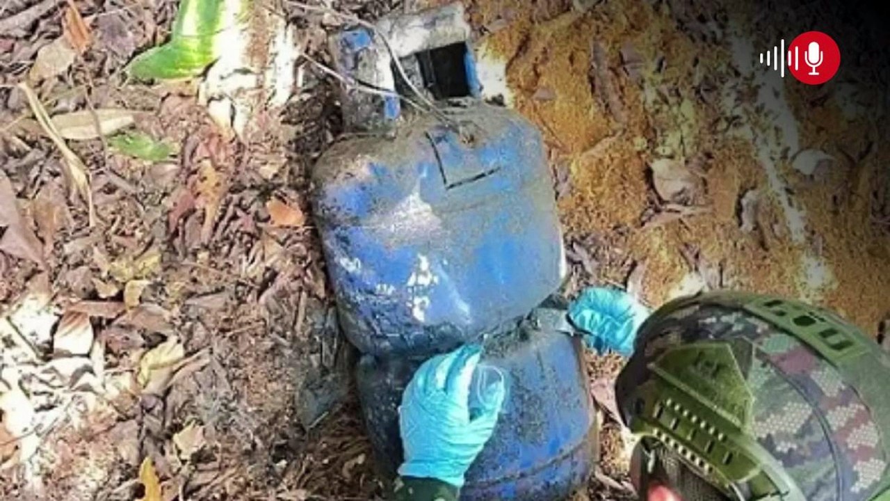 Hallan campo minado con ocho cilindros cargados de explosivos y detonadores en Tibú