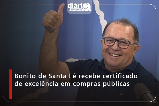 Bonito de Santa Fé recebe certificado de excelência em compras públicas