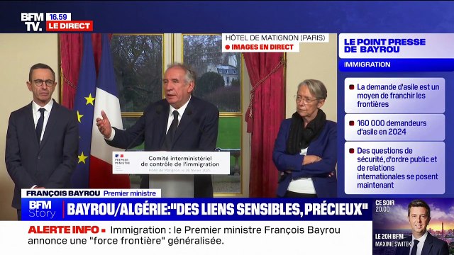 Algérie: Si ces accords ne sont pas respectés, ils doivent entraîner une remise en cause fondamentale , indique François Bayrou