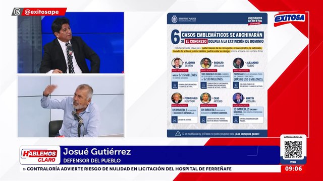 Es una narrativa falsa : Defensor del Pueblo rechaza que cambios en extinción de dominio impacte en casos de corrupción