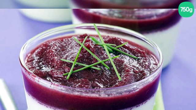 Verrines betteraves et ciboulette