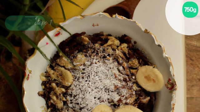 Crumble bananes, chocolat et noix de coco