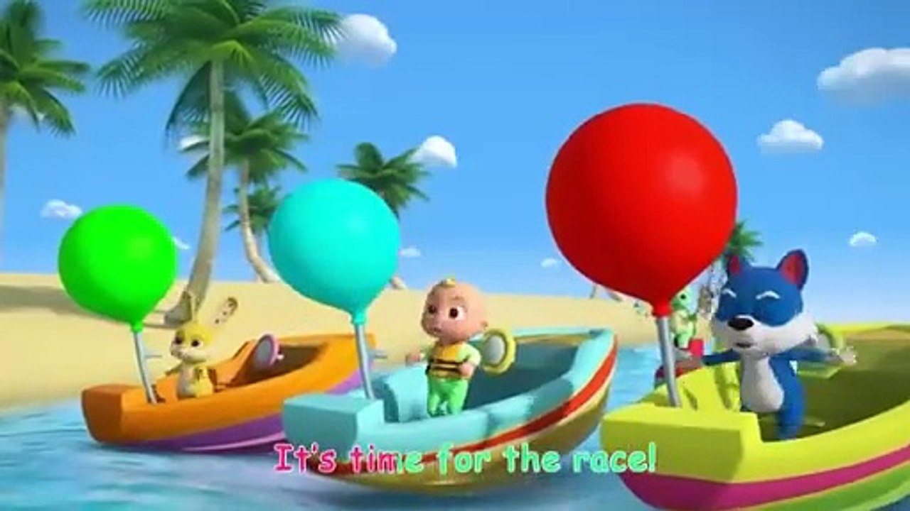 Balloon Boat Race (Animal Edition) _ CoComelon Nursery Rhymes & Kids Songs