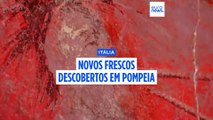 Novos frescos descobertos em Pompeia, Itália