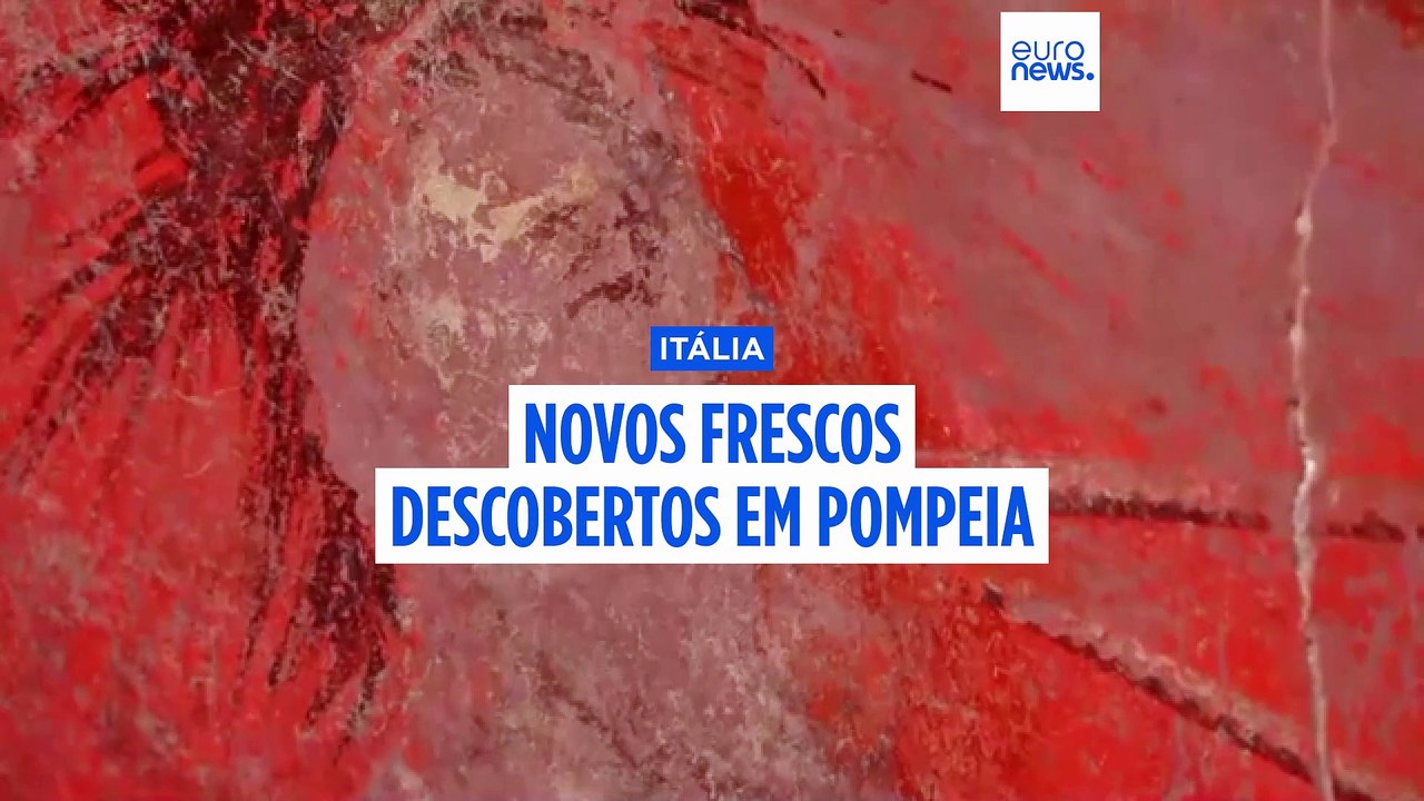 Novos frescos descobertos em Pompeia, Itália