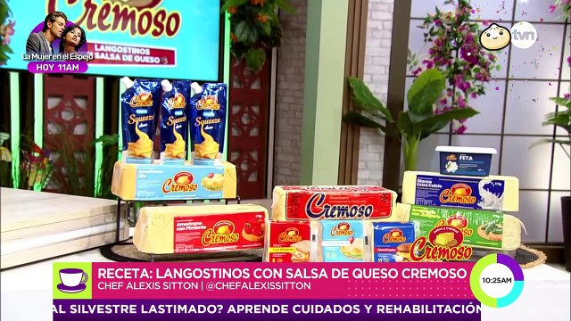 Langostinos con salsa de queso