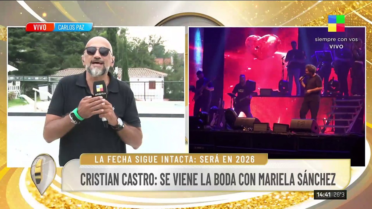 CRISTIAN CASTRO con "Intrusos": "Se viene el lanzamiento de dos canciones nuevas", y dijo: "Me voy a casar el próximo año"