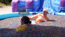 🌊 BIGGEST Backyard Water Slide With 100 MILLION ORBEEZ! 😱🎢