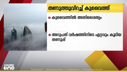 പൂജ്യം ഡിഗ്രിയും കടന്ന് തണുത്ത് വിറച്ച് കുവൈത്ത്; 60 വർഷത്തിനിടയിലെ ഏറ്റവും തണുപ്പുള്ള ഫെബ്രുവരി