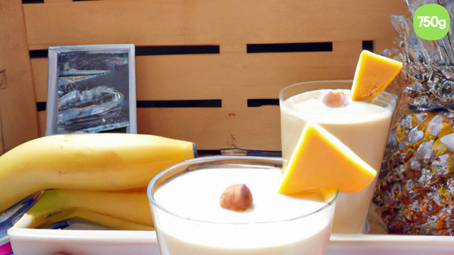 Smoothie peche ananas et noix de coco