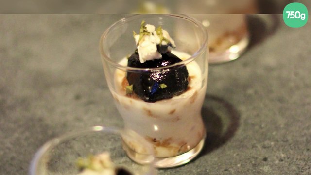 Panna cotta de roquefort en verrine