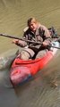 Jumping Fish Surprises Kayaker
