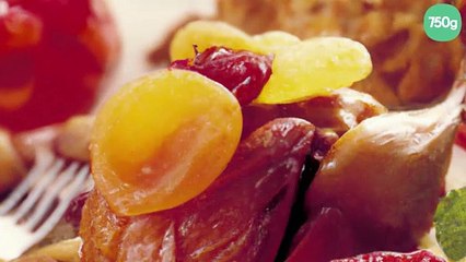 Chapon aux fruits secs