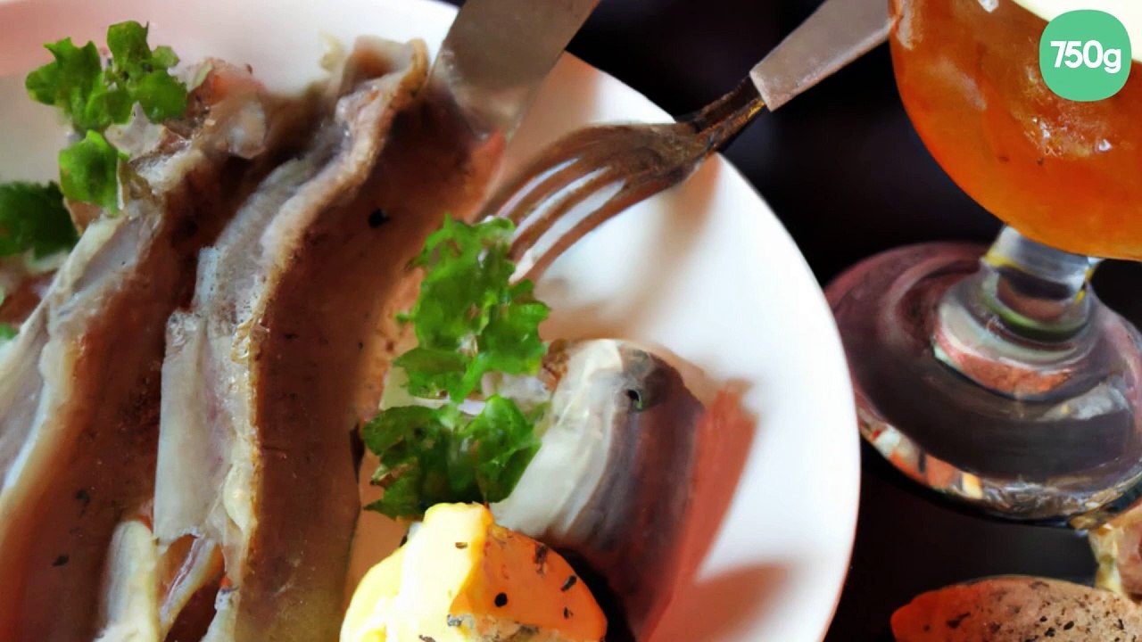 Assiette d'anguille fumée et de rillettes de Kipper vinaigrette à la bière Picarde