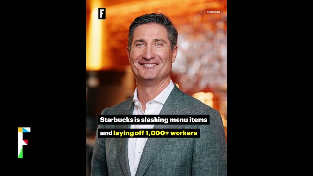Starbucks is slashing menu items and laying off 1,000+ workers