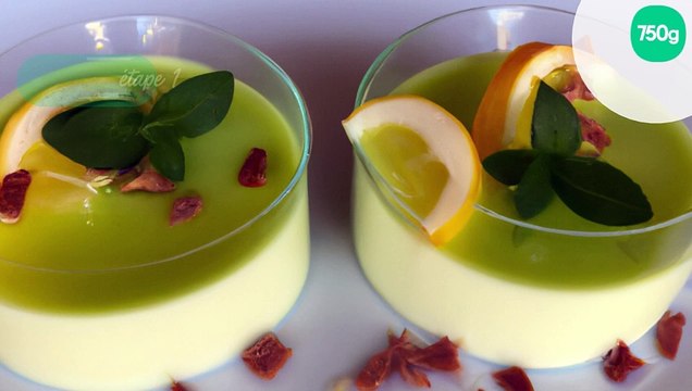 Panna cotta citron vert - chocolat blanc