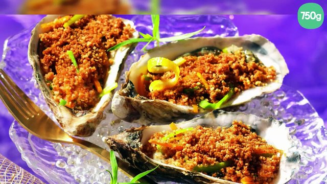 Huîtres chaudes gratinées à la Fine Chapelure de Pain Tipiak