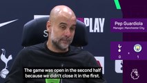 Guardiola relieved after 'incredibly good result' against Tottenham