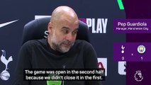 Guardiola relieved after 'incredibly good result' against Tottenham
