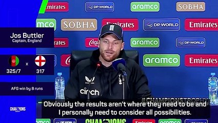 Buttler considering future as England captain after Afghanistan loss