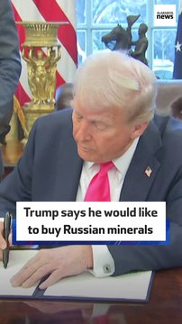 Trump says he would like to buy Russian minerals