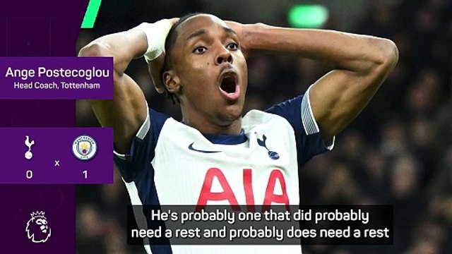Solanke a big miss in City defeat - Spurs boss Postecoglou