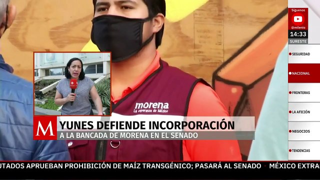 Yunes defiende su ingreso a bancada de Morena en Senado