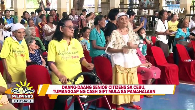 Daang-daang senior citizens sa Cebu, tumanggap ng cash gift mula sa pamahalaan